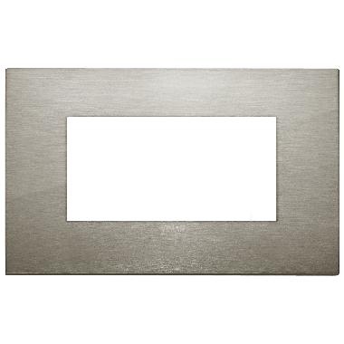 Vimar Arké 19654.08 Placca Classic 4M acciaio spazzolato product photo Photo 01 3XL