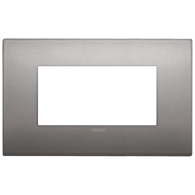 Vimar Arké 19654.10 Placca Classic 4M nichel nero product photo Photo 01 3XL