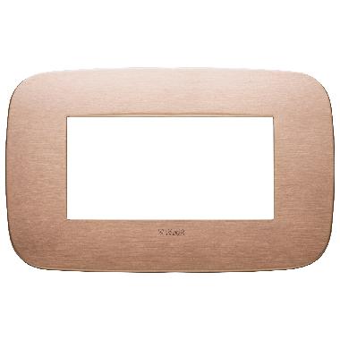 Vimar Arké 19684.11 Placca Round 4M rame spazzolato product photo Photo 01 3XL