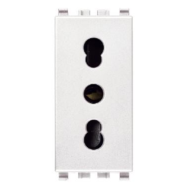 Vimar Eikon 20203.B Presa 2P+T 16A P17/11 bianco product photo Photo 01 3XL