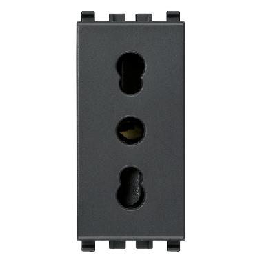 Vimar Eikon 20203 Presa 2P+T 16A P17/11 grigio product photo Photo 01 3XL