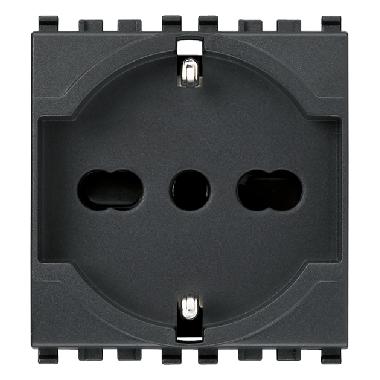 Vimar Eikon 20210 Presa 2P+T 16A universale grigio product photo Photo 01 3XL