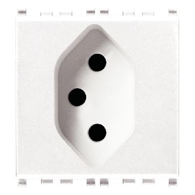 Vimar Eikon 20226.B Presa SICURY 2P+T 10A svizzero 13 bianco product photo Photo 01 3XL