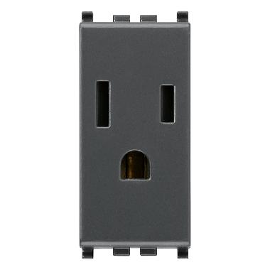 Vimar Eikon 20242 Presa SICURY 2P+T 15A USA+SASO grigio product photo Photo 01 3XL