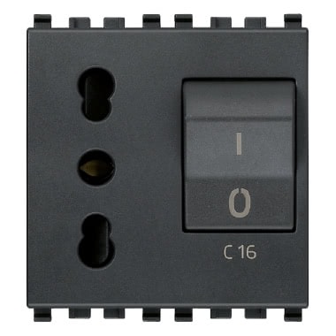 Vimar Eikon Presa 2P+T 16A P17/11 intb+MT C16 grigio product photo Photo 01 3XL