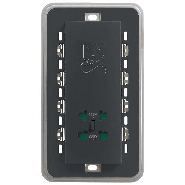 Vimar Eikon 20291 Presa per rasoio verticale 230V grigio product photo Photo 01 3XL