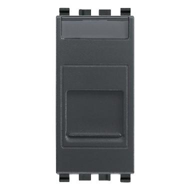 Vimar Eikon 20337.6 Presa RJ45 Cat6 UTP con portello grigio product photo Photo 01 3XL
