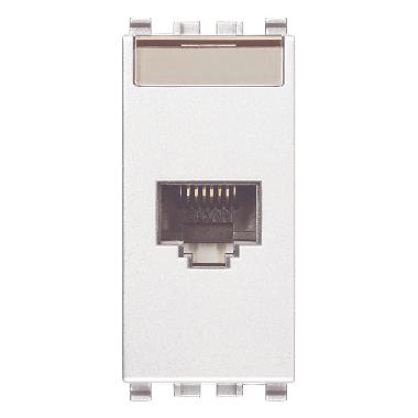 Vimar Eikon 20338.8.B Presa RJ45 Netsafe Cat5e UTP bianco product photo Photo 01 3XL