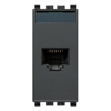 Vimar Eikon 20338.8 Presa RJ45 Netsafe Cat5e UTP grigio product photo Photo 01 3XL