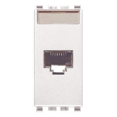 Vimar Eikon 20339.11.B Presa RJ45 Netsafe Cat5e UTP bianco product photo Photo 01 3XL