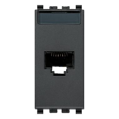 Vimar Eikon 20339.11 Presa RJ45 Netsafe Cat5e UTP grigio product photo Photo 01 3XL