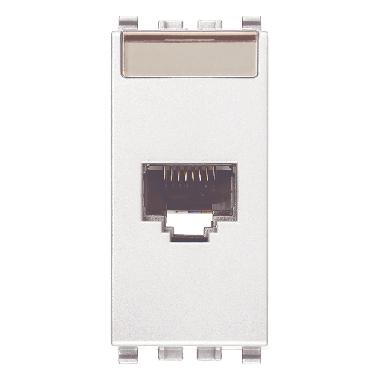Vimar Eikon 20339.13.B Presa RJ45 Netsafe Cat6 UTP bianco product photo Photo 01 3XL