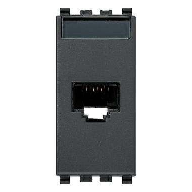 Vimar Eikon 20339.13 Presa RJ45 Netsafe Cat6 UTP grigio product photo Photo 01 3XL