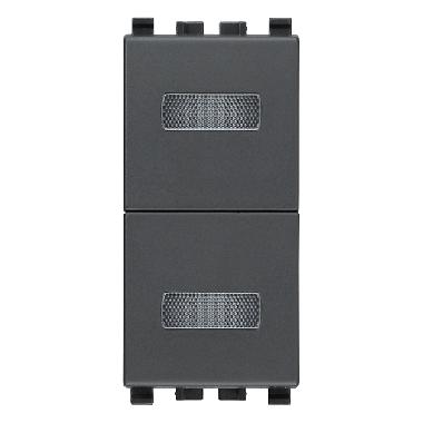 Vimar Eikon 20388 Doppia spia neutra grigio product photo Photo 01 3XL