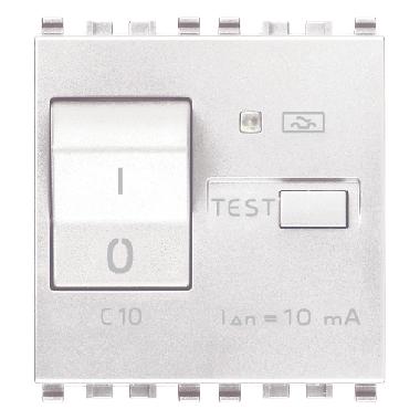 Vimar Eikon 20411.10.B Interruttore MTDiff 1P+N C10 10mA bianco product photo Photo 01 3XL
