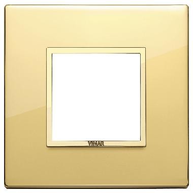 Vimar Eikon 21642.G09 Placca 2M oro totale lucido product photo Photo 01 3XL