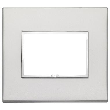 Vimar Eikon 21653.07.01 Placca 3M argento product photo Photo 01 3XL