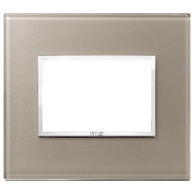 Vimar Eikon 21653.74 Placca 3M opale bruno product photo Photo 01 3XL