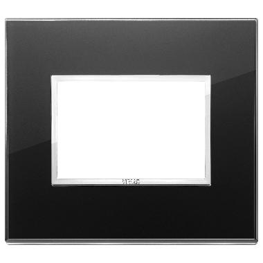 Vimar Eikon 21653.76 Placca 3M nero diamante product photo Photo 01 3XL