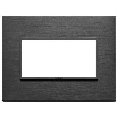 Vimar Eikon 21654.18 Placca 4M nero totale product photo Photo 01 3XL