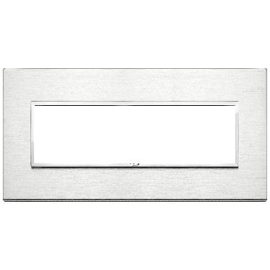 Vimar Eikon 21657.01 Placca 7M alluminio brillante product photo Photo 01 3XL