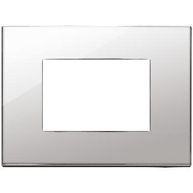 Vimar Eikon 22653.81 Placca 3M nichel product photo Photo 01 3XL