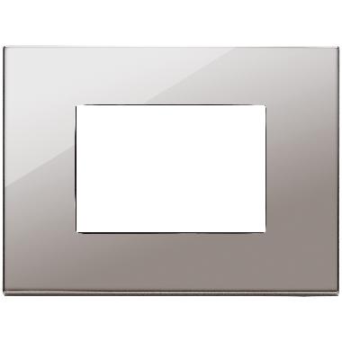 Vimar Eikon 22653.83 Placca 3M cromo nero product photo Photo 01 3XL