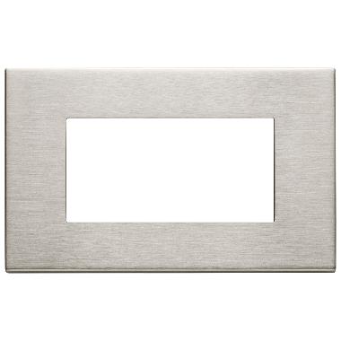 Vimar Eikon 22654.11 Placca 4M nichel spazzolato product photo Photo 01 3XL