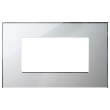 Vimar Eikon 22654.75 Placca 4M argento ghiaccio product photo Photo 01 3XL