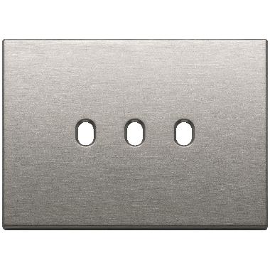 Vimar Eikon 22673.3.11 Placca 3Mx3 Vintage nichel spazzolato product photo Photo 01 3XL