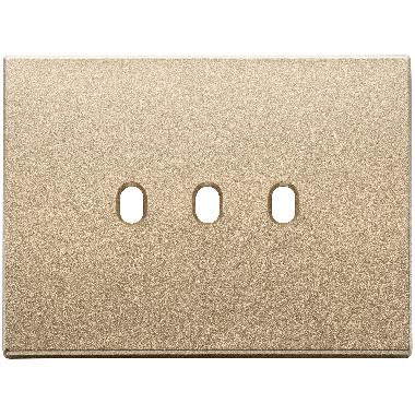 Vimar Eikon 22673.3.88 Placca 3Mx3 Vintage oro satinato product photo Photo 01 3XL