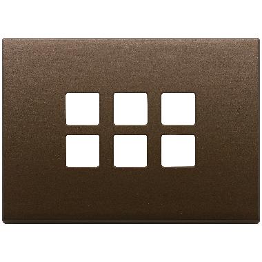 Vimar Eikon 22693.12 Placca 3Mx6 Flat bronzo scuro spazz. product photo Photo 01 3XL