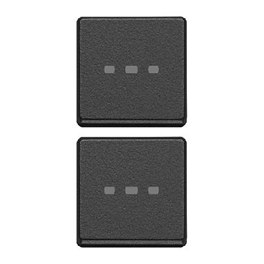 Vimar Eikon 22751.03 Due tasti Flat neutri illum. grigio product photo Photo 01 3XL