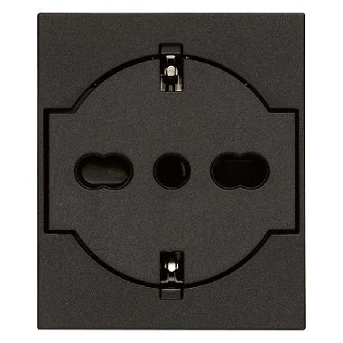 Vimar Linea 30211.G Presa 2P+T P40 universale a filo nero product photo Photo 01 3XL