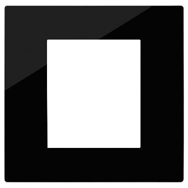 Vimar Linea 30642.42 Placca 2M Reflex nero product photo Photo 01 3XL