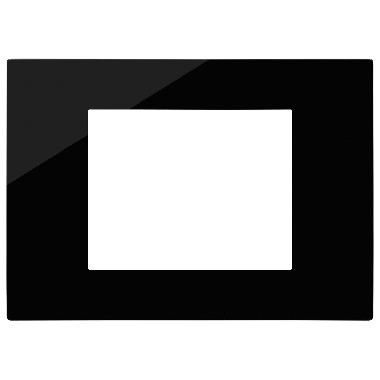 Vimar Linea 30653.42 Placca 3M Reflex nero product photo Photo 01 3XL