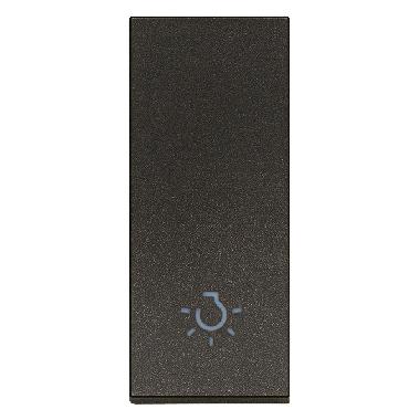 Vimar Linea 31000.LG Tasto 1M allineato simbolo luce nero product photo Photo 01 3XL