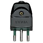 Spina 2P+T 10A S11 assiale nero product photo