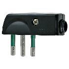 Spina 2P+T 10A SPA11 90° nero product photo