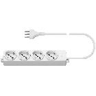Presa multipla 4 universale+cavo bianco product photo