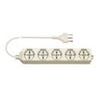 Presa mult. 5universale+cavo avorio product photo