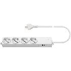 Presa multipla 4 univ.+USBA+USBC bianco product photo