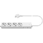 Presa multipla 4universale+int.MT bianco product photo