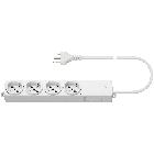 Presa multipla 4 universale+int. bianco product photo