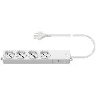 Presa multipla 4 universale+SPD bianco product photo