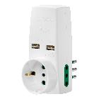 Adattatore S11+2P11+P30+2USB bianco product photo