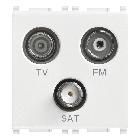 Vimar Plana 14303 Presa TV-FM-SAT diretta 3 uscite bianco product photo