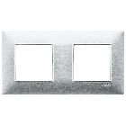 Vimar Plana 14643.20 Placca 4M (2+2) int71 argento opaco product photo