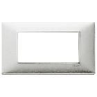 Vimar Plana 14654.81 Placca 4M alluminio spazzolato product photo