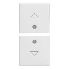 Vimar Plana 14751.2 Due mezzi tasti 1M simboli frecce bianco product photo
